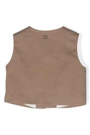 brown cotton gilet DOUUOD KIDS | DU2512G0073343